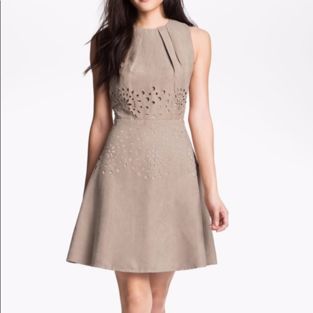 Jessica Simpson Faux Suede Cutout Dress, Size 4